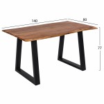 ΤΡΑΠΕΖΙ ΤΡΑΠΕΖΑΡΙΑΣ MONTANA SLIM HM8163 11 ΜΑΣΙΦ ΞΥΛΟ ΑΚΑΚΙΑΣ 140x80x77Υ εκ c408475