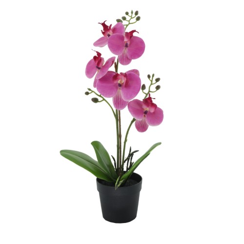 ORCHID 2 TEXNHTO ΦΥΤΟ ΜΩΒ ΠΡΑΣΙΝΟ Υ35cm c409286