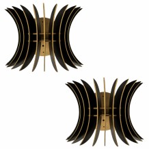 ΣΕΤ ΑΠΛΙΚΕΣ ΤΟΙΧΟΥ 2ΤΜΧ ΞΥΛΙΝΕΣ ΑΠΟ MDF ΜΑΥΡΟ HM7380 03 28x20x20Υ εκ c409384