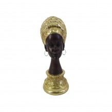 AFRICAN QUEEN DECO ΠΡΟΣΩΠΟ ΧΡΥΣΟ ΜΑΥΡΟ c409418