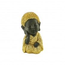 BABY BUDDHA 2 DECO ΒΟΥΔΑΣ ΧΡΥΣΟ ΜΑΥΡΟ c409426