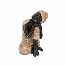 RESTING BUDDHA 1 ΒΟΥΔΑΣ ΦΥΣΙΚΟ ΜΑΥΡΟ 15 5x14 5xΥ23 5cm c409438