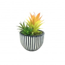 LAKHSMI 4 ΤΕΧΝΗΤΟ ΦΥΤΟ ΣΕ ΚΑΣΠΩ ΜΑΥΡΟ ΛΕΥΚΟ ΠΡΑΣΙΝΟ c409456