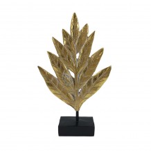 RUOMO DECO ΦΥΛΛΟ ΧΡΥΣΟ ΜΑΥΡΟ c409528