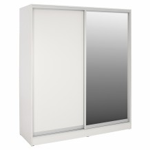 ΝΤΟΥΛΑΠΑ ΜΕΛΑΜΙΝΗΣ 120x60x220Yεκ ΔΙΦΥΛΛΗ ΛΕΥΚΗ ΜΕ ΚΑΘΡΕΠΤΗ HM2460 03 c409907