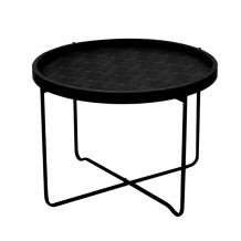 OXFORD COFFEE TABLE ΜΑΥΡΟ ΜΑΥΡΟ D63xH42cm c411387