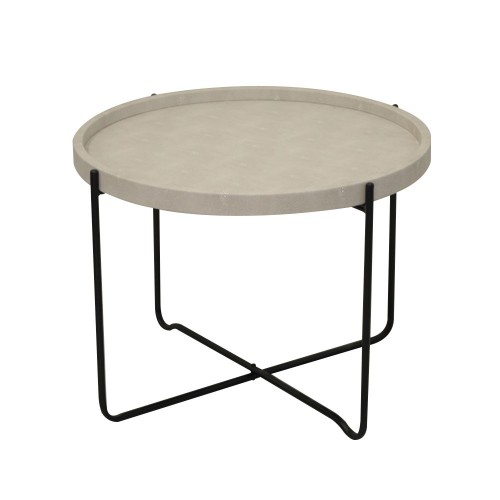 FUN COFFEE TABLE CEMENT ΜΑΥΡΟ D63xH42cm c411389