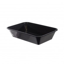 Σκεύος PP Μαύρο Ορθογώνιο 900cc 22 5x15x5cm Χωρίς Καπάκι Σετ 25 c411501