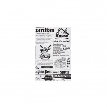 Φύλλο Βεζιτάλ Σχέδιο Εφημερίδα 17 5x28cm τιμή ανά κιλό Σετ 10 c411656