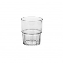 Ποτήρι στοιβαζόμενο πλαστικό PC Policarbonate διάφανο 180ml Σετ 10 c411791