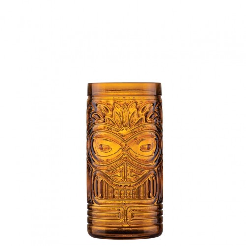 Γυάλινο Ποτήρι coctail TIKI 50cl Φ7 5 x 15cm FIJI Πορτοκαλί Διάφανο UNIGLASS Σετ 6 c411807
