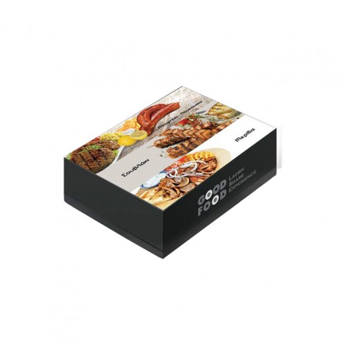 Κουτί μεταλιζέ GOOD FOOD μερίδα γύρος amp καλαμάκια 27x14x5cm τιμή ανά κιλό Σετ 10 c411847