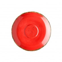 Πιατάκι πορσελάνης για φλυτζάνι 220cc Κόκκινο σειρά 360 LUKANDA Σετ 6 c411912