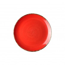 Πιάτο Ρηχό πορσελάνης Φ25cm Κόκκινο σειρά 360 LUKANDA Σετ 6 c411918