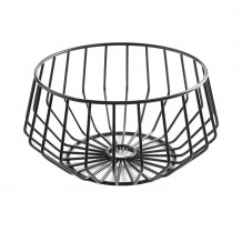 Φρουτιέρα μεταλλική μαύρη φ27x13 8cm Lacor c412030