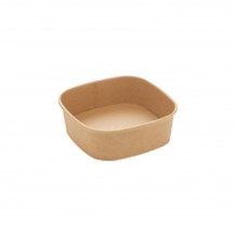 Χάρτινο μπωλ Kraft 13x13xΥ4 3cm 400ml μιας χρήσης Sabert Σετ 50 c412059