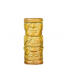 Κούπα Tiki 45cl φ6 6x16 8cm κιτρινο καφέ Πορσελάνης Ελληνικής κατασκευής c412070