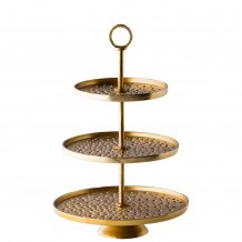 Εταζιέρα quot Gold quot 3 επιπέδων φ30 φ25 φ20cmxΥ47cm Stylepoint c412256
