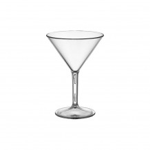 Ποτήρι πλαστικό PC Policarbonate Martini διάφανο 280ml Σετ 10 c412270