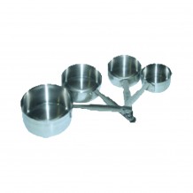 Πακέτο 4 κουτάλια μεζούρες μαγείρων 59 78 118 236ml INOX c412347