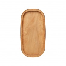 Ξύλινο πλατό οβάλ με πλαϊνο τοίχωμα ξύλο Καστανιάς 30x16x3 2cm c412535