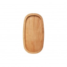 Ξύλινο πλατό οβάλ με πλαϊνο τοίχωμα ξύλο Καστανιάς 25x13 5x3 2cm c412538