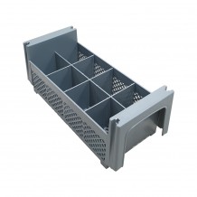 Δοχείο Θήκη για μαχαιροπήρουνα με 8 χωρίσματα 45x19 3x18 4cm c412640