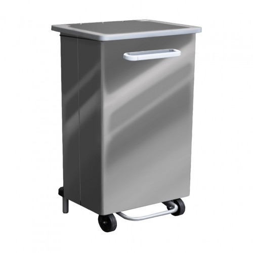 Κάδος τροχήλατος INOX με pedal και καπάκι 90L 47x37xΥ83cm Stil Casa Italy c412716