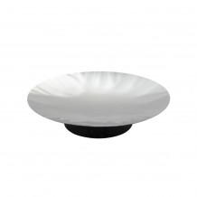 Πιατέλα παρουσίασης Buffet ανάγλυφη INOX φ31cm με βάση 4cm abert Ιταλίας c412750