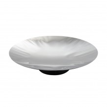 Πιατέλα παρουσίασης Buffet ανάγλυφη INOX φ36cm με βάση 4cm abert Ιταλίας c412751