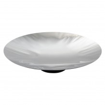 Πιατέλα παρουσίασης Buffet ανάγλυφη INOX φ42cm με βάση 4cm abert Ιταλίας c412752