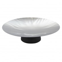 Πιατέλα παρουσίασης Buffet ανάγλυφη INOX φ42cm με βάση 7cm abert Ιταλίας c412753