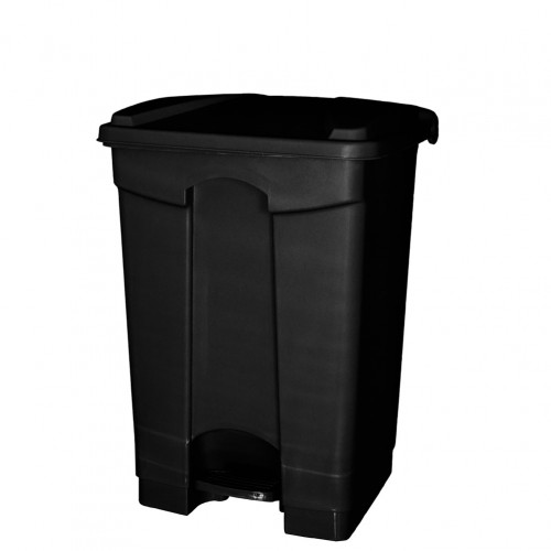 Κάδος πλαστικός 90Lt με πεντάλ ύψος 72cm μαύρος c412771