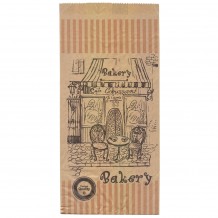 Σακούλα Kraft Σχέδιο Bakery 20x43cm τιμή ανά κιλό Σετ 10 c413099