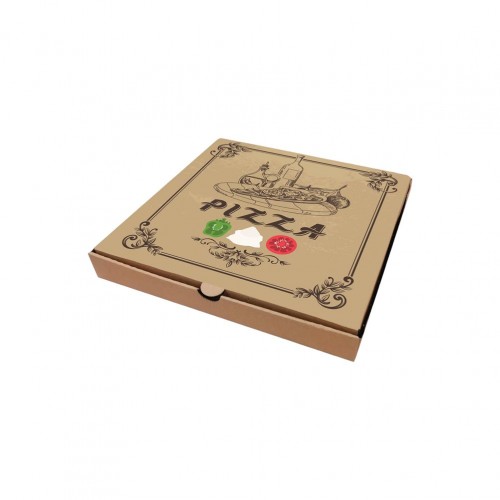 Κουτί Πίτσας Μικροβέλε σχέδιο Pizza Καφέ 35x35x4 2cm Σετ 100 c413169