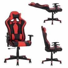 ΚΑΡΕΚΛΑ ΓΡΑΦΕΙΟΥ GAMING DOCKS HM1162 01 ΜΑΥΡΟ ΚΟΚΚΙΝΟ PU 67x70x130 εκ c413505