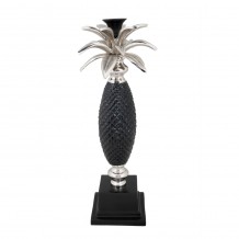 ANANAS DECO ΚΗΡΟΠΗΓΙΟ ΜΕΤΑΛΛΟ ΑΣΗΜΙ ΜΑΥΡΟ D13xH44cm c413703