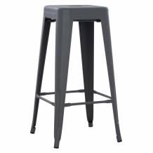 ΣΚΑΜΠΟ BAR ΜΕΤΑΛΛΙΚΟ MELITA ΣΕ ΓΚΡΙ HM8642 10 43x43x78εκ c415177