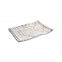 Πιατέλα Δίσκος Παρουσίασης μελαμίνης 31 5x22xΥ3cm 710gr άσπρο ματ μάρμαρο c415421