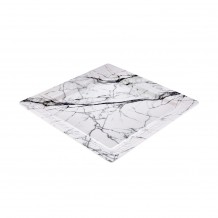 Πιατέλα Buffet Παρουσίασης μελαμίνης 35x35xΥ3 5cm 720gr άσπρο μάρμαρο c415422