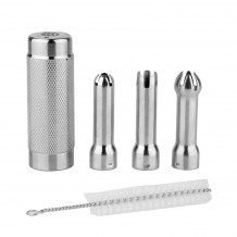 Σετ ανταλλακτιών Σιφόν ΙΝΟΧ 18 10 Θήκη αμπούλας 3 στόμια amp βουρτσάκι c415462