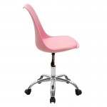 Καρέκλα γραφείου εργασίας Gaston II pakoworld PP PU ροζ c415670