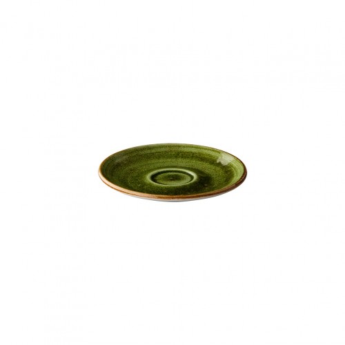 Πιατάκι πορσελάνης 13cm για φλυτζάνι 80cc Σειρά Jersey πράσινο Q AUTHENTIC Σετ 6 c415752