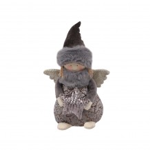 XMAS FROSTY 9 ΑΓΓΕΛΟΣ ΥΦΑΣΜΑ ΓΚΡΙ ΛΕΥΚΟ 12x8xH20cm c415806 XMAS FROSTY 9 ΑΓΓΕΛΟΣ ΥΦΑΣΜΑ ΓΚΡΙ ΛΕΥΚΟ 12x8xH20cm c415806