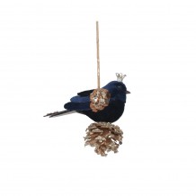 XMAS DREAMY BIRD 3 ΚΡΕΜΑΣΤΟ ΠΟΥΛΙ POLYFOAM ΥΦΑΣΜΑ ΜΠΛΕ ΧΡΥΣΟ 11x6xH11cm c415807 XMAS DREAMY BIRD 3 ΚΡΕΜΑΣΤΟ ΠΟΥΛΙ POLYFOAM ΥΦΑΣΜΑ ΜΠΛΕ ΧΡΥΣΟ 11x6xH11cm c415807
