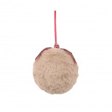 XMAS FELL 1 ΚΡΕΜΑΣΤΗ ΜΠΑΛΑ POLYFOAM ΥΦΑΣΜΑ ΜΠΕΖ D8xH8cm c415809 XMAS FELL 1 ΚΡΕΜΑΣΤΗ ΜΠΑΛΑ POLYFOAM ΥΦΑΣΜΑ ΜΠΕΖ D8xH8cm c415809