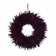 XMAS GRAPE 1 ΚΡΕΜΑΣΤΟ ΣΤΕΦΑΝΙ ΜΕ ΦΤΕΡΑ POLYFOAM ΦΤΕΡΟ ΜΩΒ 39x8xH39cm c415851