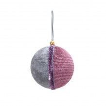 XMAS PIXIE 1 ΚΡΕΜΑΣΤΗ ΜΠΑΛΑ POLYFOAM ΥΦΑΣΜΑ ΡΟΖ ΓΚΡΙ D8xH8cm c415855 XMAS PIXIE 1 ΚΡΕΜΑΣΤΗ ΜΠΑΛΑ POLYFOAM ΥΦΑΣΜΑ ΡΟΖ ΓΚΡΙ D8xH8cm c415855