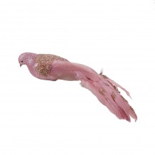 XMAS PIXIE BIRD ΠΟΥΛΙ POLYFOAM ΥΦΑΣΜΑ ΡΟΖ 32cm c415861 XMAS PIXIE BIRD ΠΟΥΛΙ POLYFOAM ΥΦΑΣΜΑ ΡΟΖ 32cm c415861
