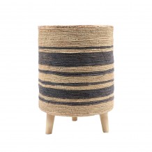 INKA ΚΑΣΠΩ POLYRESIN ΦΥΣΙΚΟ ΜΑΥΡΟ 24 5x24 5xH31 5cm c415875